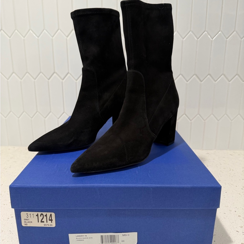 STUART WEITZMAN Landry 75 ankle boot in black - Picture 4 of 11